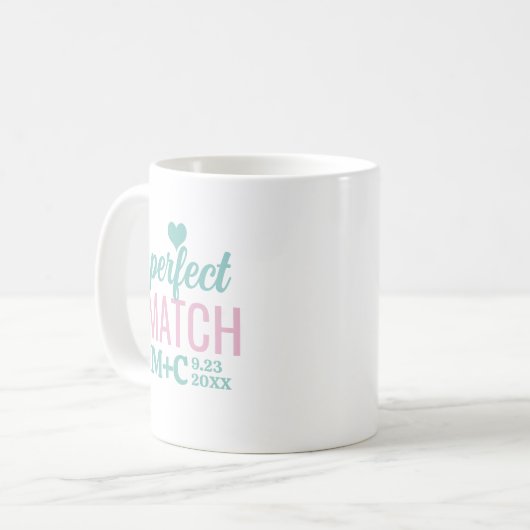 Mug Mariage de la future mariée : jeu du parfait match (Devant gauche)