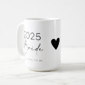 Mug Mariage de la mariée en 2025 (Devant gauche)