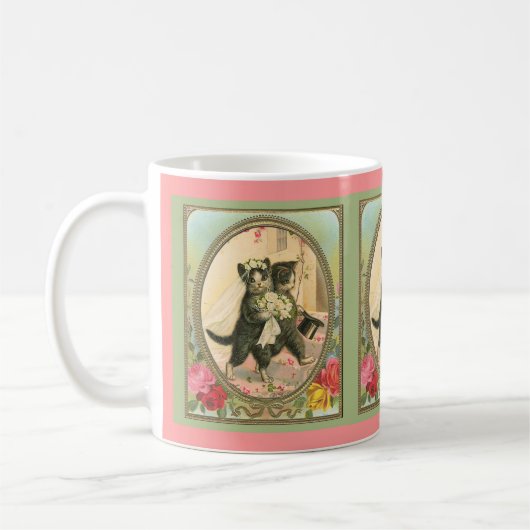 Mug Mariage de la mariée et du marié chat (Gauche)