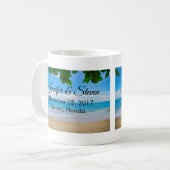 Mug Mariage de l'île de vacances Tropical Beach (Devant gauche)