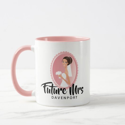 Mug Mariage de mariée à l'avenir Mme Custom (Gauche)