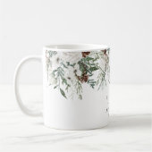 Mug Mariage de Noël hivernal Evergreen (Gauche)