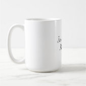 Mug Mariage de Noms de Couple de Calligraphie Chic Ado (Gauche)