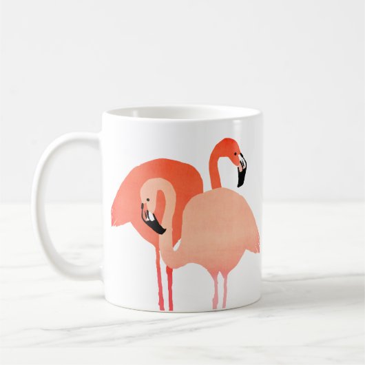 Mug Mariage de plage de Flamants roses roses (Gauche)