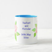 Mug Mariage de roses Vintages personnalisables (Centre)