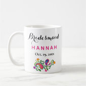 Mug Mariage de script de typographie moderne de Brides (Gauche)