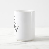 Mug Mariage de typographie de luxe Monogramme (Centre)