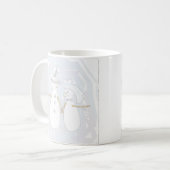 Mug Mariage d'hiver Mariée et mariée de Snowman (Devant gauche)