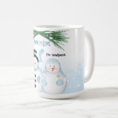 Mug Mariage d'hiver sous la neige (Devant droit)