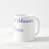 Mug Mariage douche violet ajouter nom date élégantstyl (Devant droit)