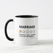Mug Mariage Drôle Ne Le Recommanderait Pas (Gauche)