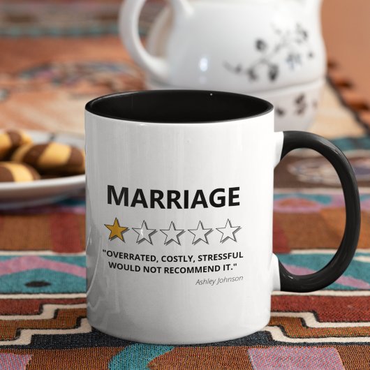 Mug Mariage Drôle Ne Le Recommanderait Pas
