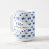 Mug Mariage Elégant avec Ruban Bleu (Devant gauche)