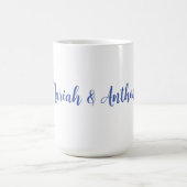 Mug Mariage Élégant Créatif Classique Bleu Blanc (Centre)