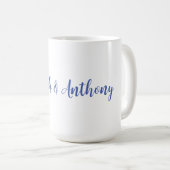 Mug Mariage Élégant Créatif Classique Bleu Blanc (Devant droit)