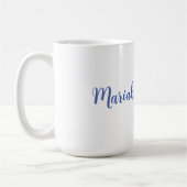 Mug Mariage Élégant Créatif Classique Bleu Blanc (Gauche)