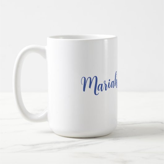 Mug Mariage Élégant Créatif Classique Bleu Blanc (Gauche)