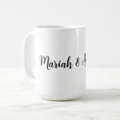 Mug Mariage Élégant Créatif Classique Noir Blanc (Devant gauche)