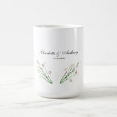 Mug Mariage Élégant Créatif Floral Blanc Chic (Centre)