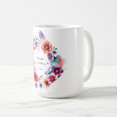 Mug Mariage Élégant Créatif Nom floral de couple (Devant droit)