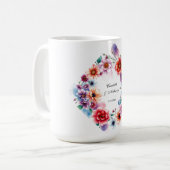 Mug Mariage Élégant Créatif Nom floral de couple (Devant gauche)