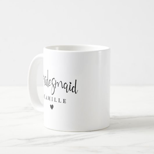 Mug Mariage Elégant de Bridesmaid (Devant gauche)