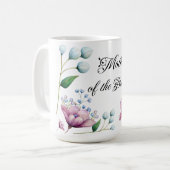 Mug Mariage Élégant Fleuris Douce Romance Botanique (Devant gauche)