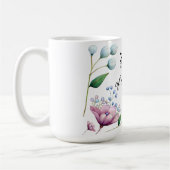 Mug Mariage Élégant Fleuris Douce Romance Botanique (Gauche)
