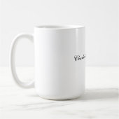 Mug Mariage Élégant Script Creative Black White (Gauche)