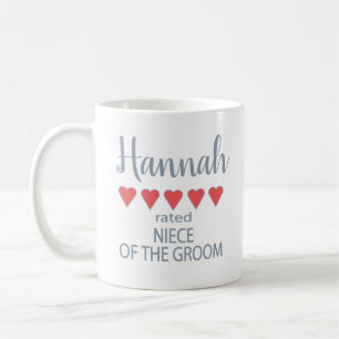 Mug Mariage et mariage fête 5 Coeur nièce de la chambr