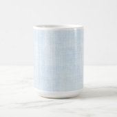 Mug Mariage Faux Lin Bleu Clair de Douche de Mariée (Centre)