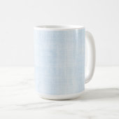 Mug Mariage Faux Lin Bleu Clair de Douche de Mariée (Devant droit)