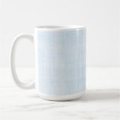 Mug Mariage Faux Lin Bleu Clair de Douche de Mariée (Gauche)