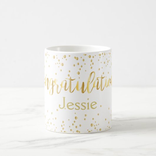 Mug Mariage Félicitations Gold Lettering Parties scint (Centre)