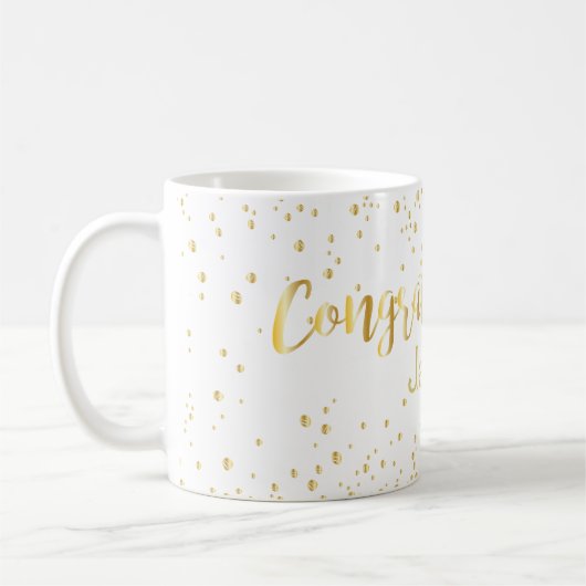 Mug Mariage Félicitations Gold Lettering Parties scint (Gauche)