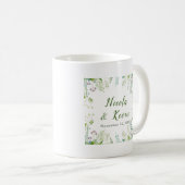 Mug Mariage Feuilles de Verdure Eucalyptus (Devant droit)