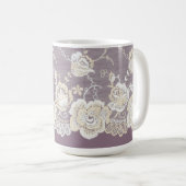 Mug Mariage Fleur Orchidée Violet Romantique (Devant droit)