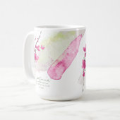 Mug Mariage fleur sauvage Bridesmaid Fuchsia ID954 (Devant gauche)