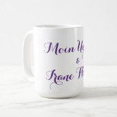 Mug Mariage fleur violette élégante (Devant gauche)