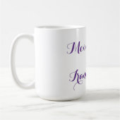 Mug Mariage fleur violette élégante (Gauche)
