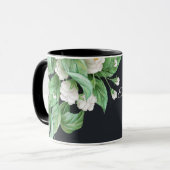 Mug Mariage Fleurs Blanches (Devant gauche)
