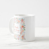 Mug Mariage Fleurs Florales de Printemps (Devant gauche)