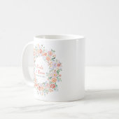 Mug Mariage Fleurs Florales de Printemps (Devant gauche)