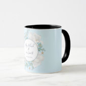 Mug Mariage floral bleu Tulip (Devant droit)
