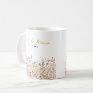 Mug Mariage Floral Rose Pâle Printemps Fleur Sauvage