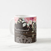 Mug Mariage floral rustique (Devant gauche)