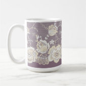 Mug Mariage floral violet orchidée romantique (Gauche)