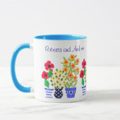 Mug Mariage "Flower Power" personnalisable (Gauche)