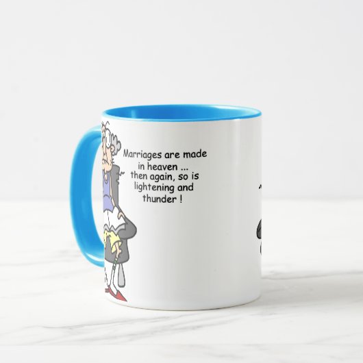 Mug Mariage, foudre, humour de tonnerre (Devant gauche)