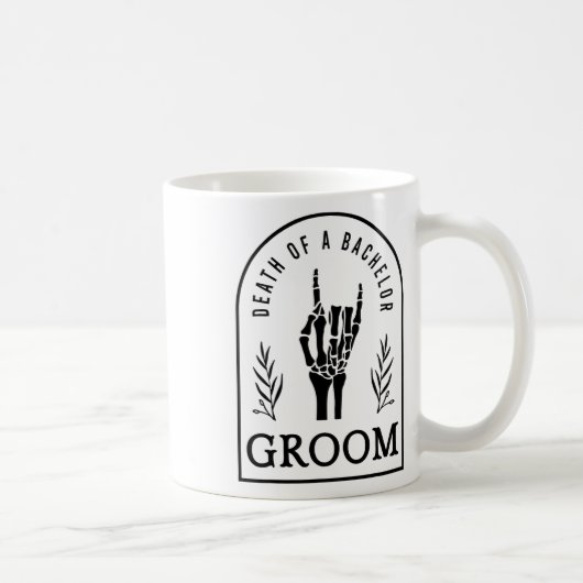 Mug Mariage gothique de garçon de la mort d'un célibat (Droite)